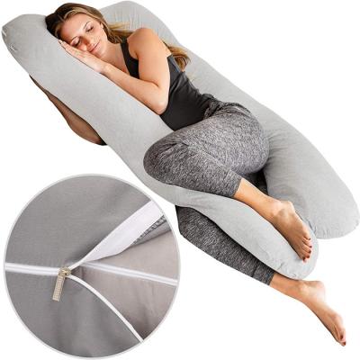 China Wholesale Anti-Static Pregnancy Pillow (2 Zipper Off Pillowcases), Adjustable Full Body U Shaped Pillows Pregnancy Maternity Pillow for sale