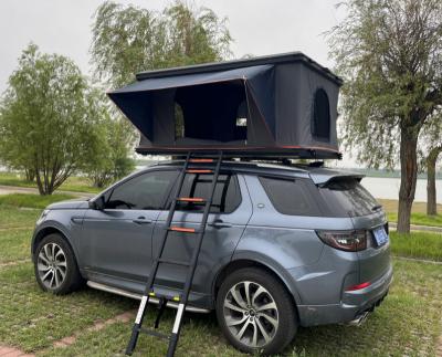 China Car Foldable Roof Top Tent With Ladder New Off Road 4x4 Car Side Open Hard Aluminum Roof Shell SUV 2 Person Top Tent for sale