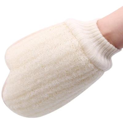 China All Natural Factory Wholesale Loofah Glove Exfoliating Skin Massage Scrubber Brushing for sale