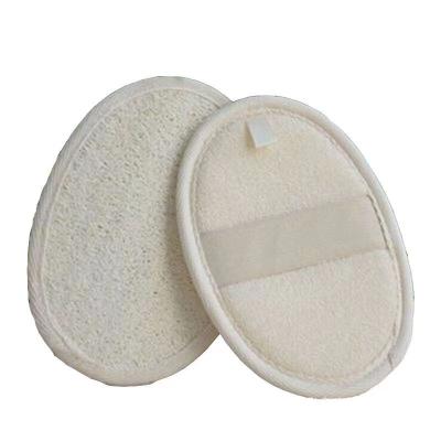 China EXFOLIATE Natural Loofah Sponge Scrubber Customized Exfoliating Bath Loofah Pads Set for sale