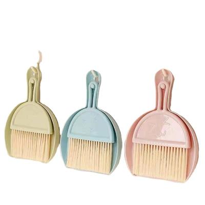 China Small Clean Mini Broom Keyboard Cleaning Brush Home Office Broom with Dustpan Set Mini Desk Broom Set Household Supplies for sale