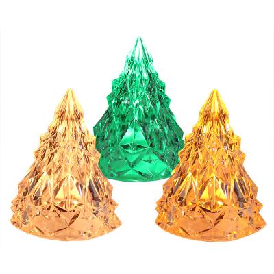 China Art Deco Flameless LED Electronic Candle Light Christmas Tree Shape LED Candle Crystal Light Atmosphere Light Wedding Eve Party Decor for sale