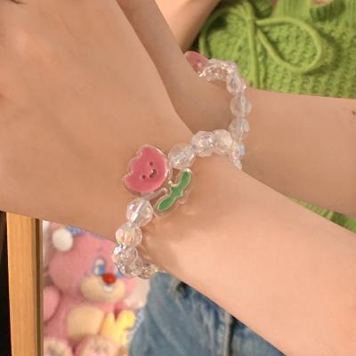 China Environmental Friendly Women Fashion Jewelry Customized Charm Bead Bracelet Crystal Chain Jewelry Women Bracelet for sale