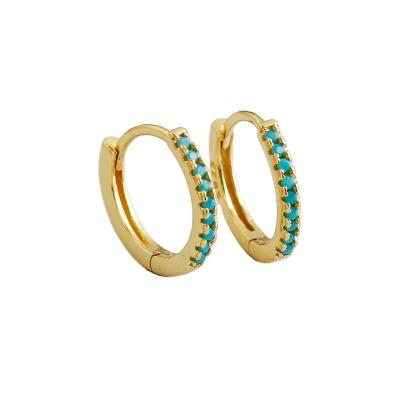 China Fashion Eco-Friendly Luxury Gomi S925 Design All-match Turquoise Combination Earrings Classic Jewelry for sale