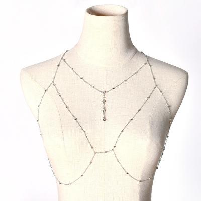 China Wholesale 2022 Sexy Environmentally Friendly Nine Piece Rhinestone Shape Crystal Jewelry Natural Crystal Body Chain For Women for sale