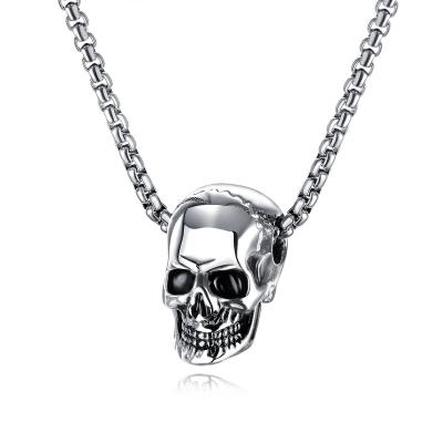 China Hip Hop Chunky Gold Gothic Bar Charm Gomi Skull Chain Necklace Environmentally Surfer Stainless Steel Faith Friendly Pendant Necklace for sale