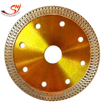 China 5 inch hot press Xtype turbo general purpose diamond stone saw blade cutting for stone for sale