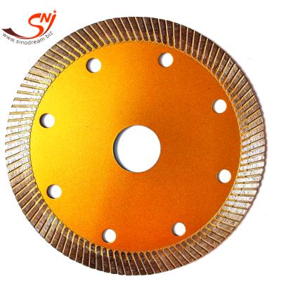 China ASPHALT high quality 110 mm turbo hot pressed fine diamond saw blade for ceramic bricks for sale