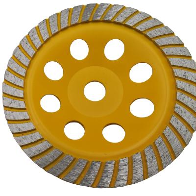 China 180 Mm Concrete Sintered Plate Wheel Turbo Diamond Grinding Wheel For Granite Marble Polishing for sale