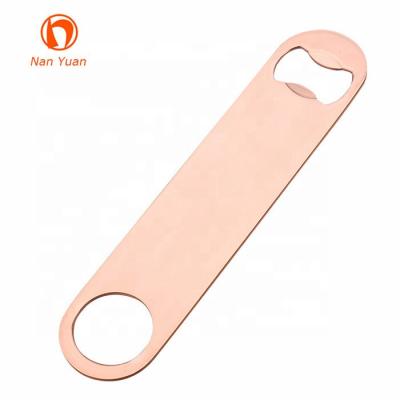 China Promotional Speed ​​Stainless Steel Gold Grip Beer Bottle Opener Viable Flat Bottle Opener for sale