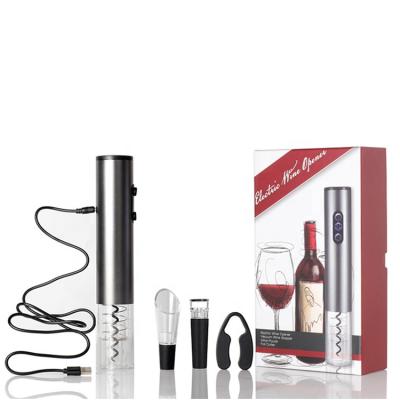 China Viable Success 4-in-1 Gifts Rechargeable Automatic Electric Toy Amazon Wine Corkscrew With Foil Cutter USB Charging for sale