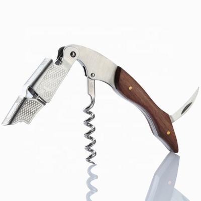 China Top Selling Viable Wholesales Portable Wooden Handle Corkscrew Wine Opener for sale