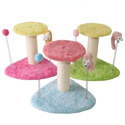 China New Pet Tongtianzhu Cat Grinding Claw Toy Jumping Cat Climbing Frame Plush Toy Cats for sale