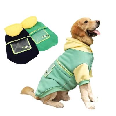 China Autumn And Winter Pet Viable Hoodie With Large Pockets Golden Retriever Labrador Dog Clothes for sale