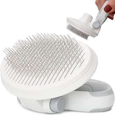 China New Design Adjustable Handle Pet Grooming Dog Comb Stocked Slicker Cleaning Brush for sale