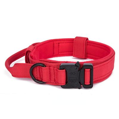 China Viable Outdoor Pet Collar Military Traction Dog Collar Medium and Large Dog Training Dog Collar for sale