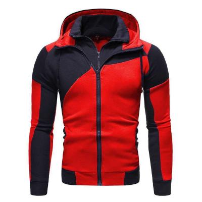 China hot sale Anti-wrinkle polyester fiber fitness zipper sweater sports sweater men custom zip up hoodie for sale