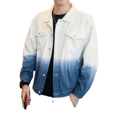 China Fashion Cotton Men's Zipper Lattice Jacket Breathable Dip Dye Wash Denim Jackets Refl Jacket Slim Quick Dry Water Resistant Skin2021 for sale