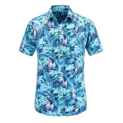 China Anti-pilling 2021 NEW Custom Wholesale Cotton Digital Printing Mens Hawaiian Shirts for sale