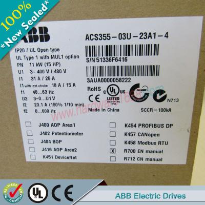 China ABB ACS355 Series Drives ACS355-03E-01A2-4 / ACS35503E01A24 for sale