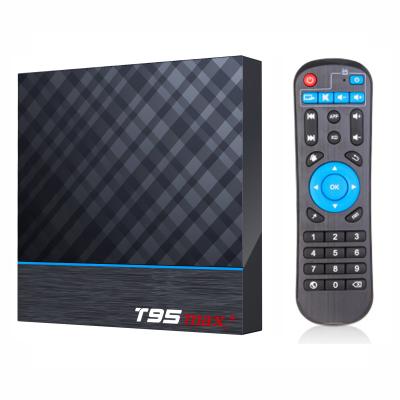 China OEM T95MAX+ Android TV Box Amlogic S905x3 Max Set Top Box T95 Plus Android 9.0 Media Player 8K for sale