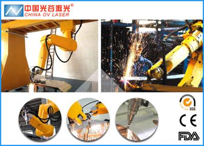 China Galvanized Steel Fiber Laser Cutting Machine with 6 Axis Robot Arm for sale