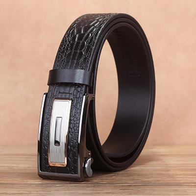 China New Business Men's Automatic Belt Buckle Youth Belt Cowhide Crocodile Pants Leather Belts for sale