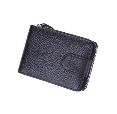 China 2021 Fashion Simple Multifunctional Organ RFID Buckle Leather Card Holder for sale