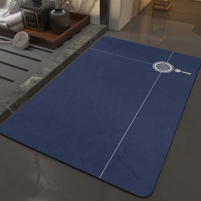 China 2020 Foot 2020 Natural Absorbent Gray Quick Dry Viable Soft Water Anti Slip Diatomite Bath Mat Diatom Mud Mat for sale