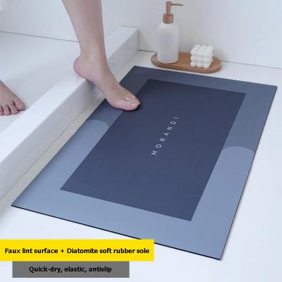 China Sustainable Highly Absorbent Bathroom Products Diatomite Bathroom Mat Modern Bath Mats for sale