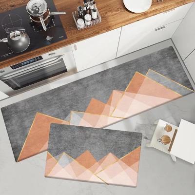 China Household Multifunctional Residential Anti Fatigue Washable Customized Printed Non Slip Washable Floor Kitchen Mat for sale