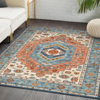 China Lovely Patterns Turkey Washable Polyester Persian Blanket Carpets Large Living Room Blankets From China Manufacturer for sale