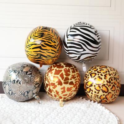 China Foil 22 inch foil balloons print 4D jungle animal for jungle theme baby shower birthday party decoration balloon for sale