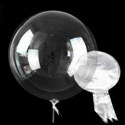 China TPU 10 18 24 Round Clear Transparent Stretch Bobo Plastic Bubble Balloons 36 inch for Party Decoration BOBO Balloons party for sale