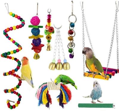 China Big Pet Parrot Bird Props Viable Hot Parrots Bird Accessories Toy Bite Bird Selling Knots Blocks Chewing Toys for sale