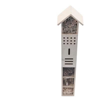 China Wholesale Custom Viable Small Outdoor Insect House Hotel Nest Bee Hive Customized Mason Cat Tree Wooden for sale