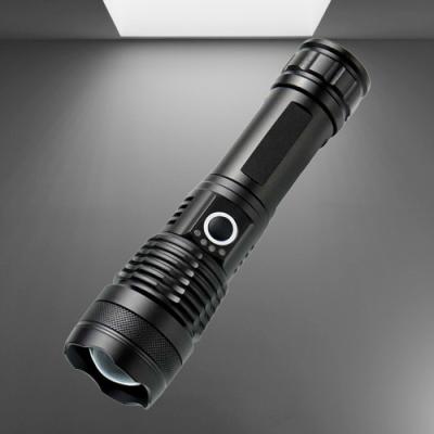 China Aluminum Alloy JETSHARK LED P50 Telescopic Zoom Aluminum Alloy Power Display Charging Outdoor Strong Light Flashlight for sale