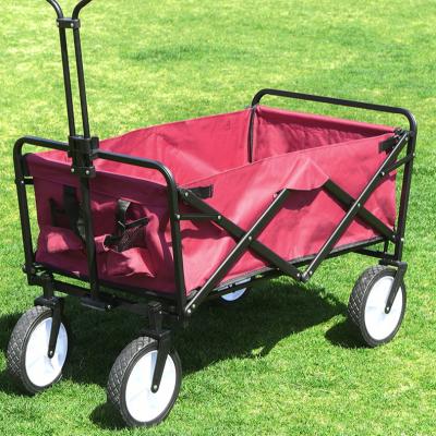 China Jetshark Folding Beach Cart with Wheels Off-Road Beach Cart Outdoor Camping Folding Utility Cart for sale