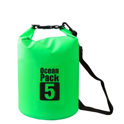 China Travel Beach Cylinder Outdoor Strap Waterproof PVC Bucket Bag Sealed Foldable Drift Bag 2L-30L for sale