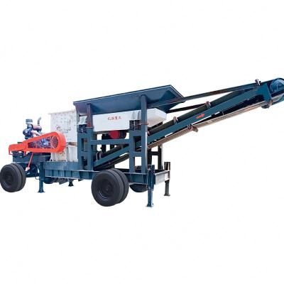 中国 Building material stores crusher 200 tons per hour stone station mobile portable crusher mobile crushing station 販売のため