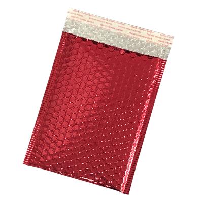 China jewelry & watch & Eyewear Factory Wholesale Custom Printed Red Aluminum Foil Bubble Mailer For Packaging for sale