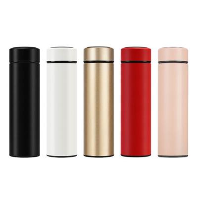 China Viable Smart Water Bottle With Lid Temperature Display Logo 304 Stainless Steel Custom Smart Cup Bottles For Daily Promotion Gift for sale