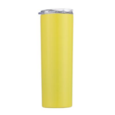 China Sustainable Wholesale Custom Logo 20oz Water Bottle Portable Lean Stainless Steel Tumbler With Lid Straw for sale