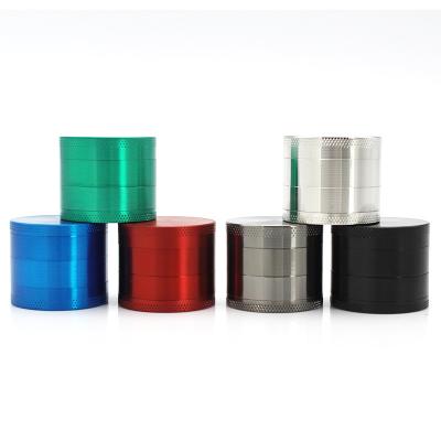 China Durable CNC Sharp Teeth Blank Metal Herb Grinder Custom Printing Logo 4 Parts Zinc Alloy Tobacco Grinder With Magnetic Lid Wholesale for sale