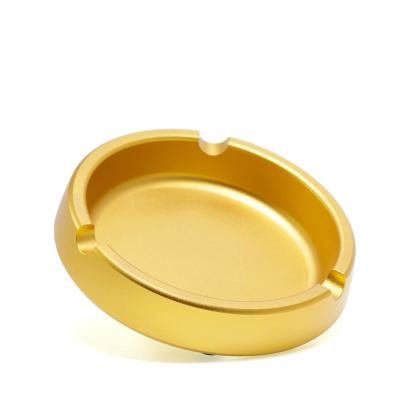 China Eco-friendly Durable Luxury Custom Ashtray Decoration Smoking Accessories Logo Round Metal Cigarette Ash Tray High Quality Aluminum Alloy for sale