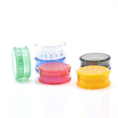 China Wholesale Custom Made 60MM Portable Durable 3 Layers Manual Herb Grinder Smoking Accessories Plastic Grinder for sale