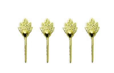 China Brass color zamak leaf screw for coffin lid , coffin fittings D005 for sale