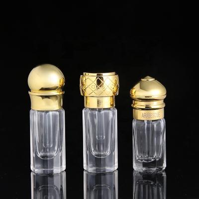 China CJ-Factory Personal Care Sale Perfume Bottles Empty Oil Bottles 3ml 6ml 12ml Crystal Decorative Attar Glass Essential for sale