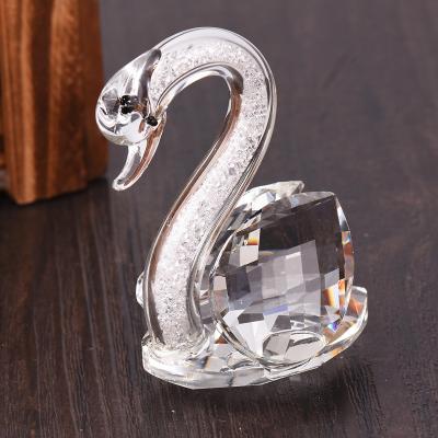 China CJ-Elegant Crystal Swan Figurines Animal Wedding Europe Decorations Souvenir Gifts for sale