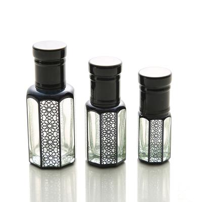 China Europe CJ-Wholesaler 3ML Octagon Attar Glass Fancy Perfume Bottles Oud Oil Glass Empty Bottle for sale